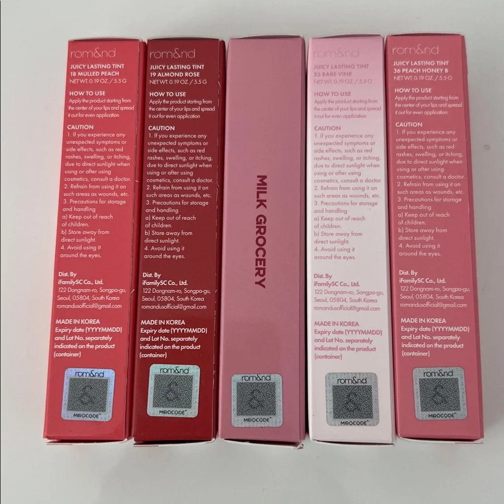 Romand Juicy Lasting Tint Bundle - 18, 19, 28, 33, 36 - Picture 3 of 12